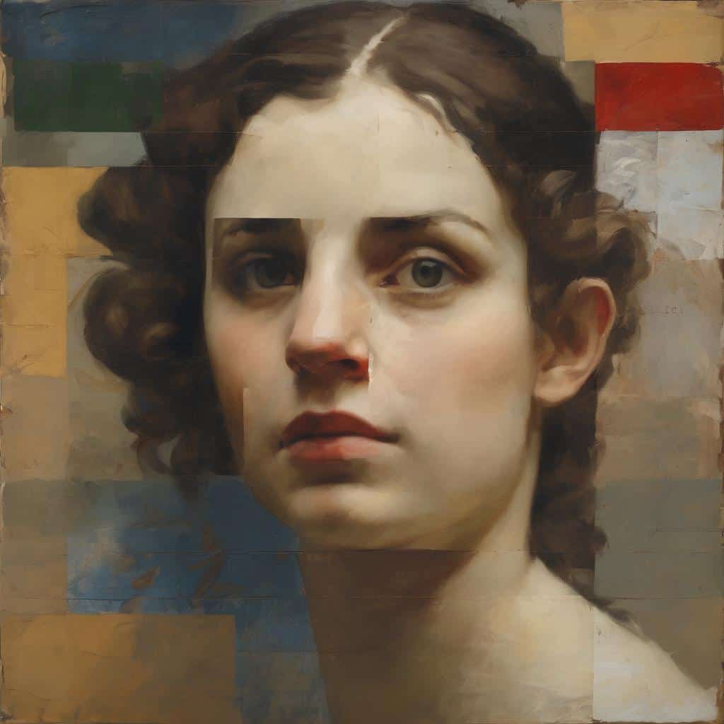 Ανθρώπινο πορτρέτο ζωγραφικής με μελέτες και αναλύσεις σε έργα τέχνης.